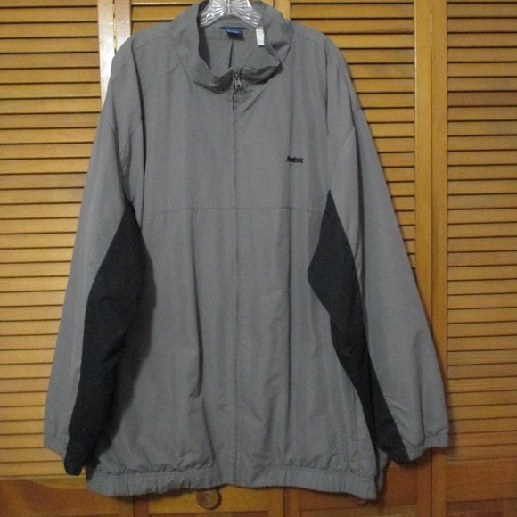 Reebok Other - Men's Reebok gray and black zip up big man's jacket size 3x